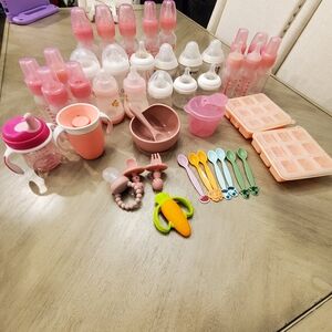 Pink Baby Feeding Set - Home Party Supplies